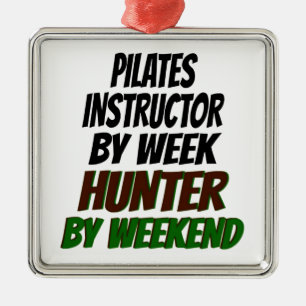 Ornement Carré Argenté Pilates Instructeur Hunter