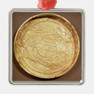 Ornement Carré Argenté Plat (or)