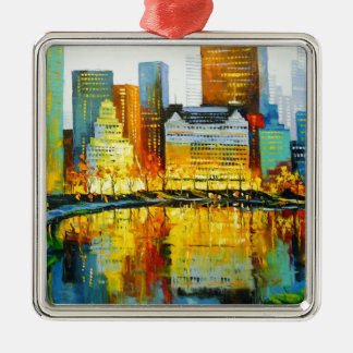 Ornement Carré Argenté Plaza Central Park Hotel à New York