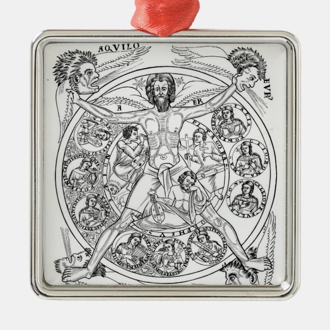 Ornement Carré Argenté Poésie et musique (Devant)