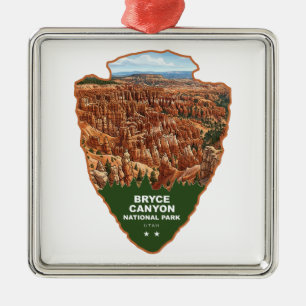 Ornement Carré Argenté Pointe de flèche du parc national de Bryce Canyon