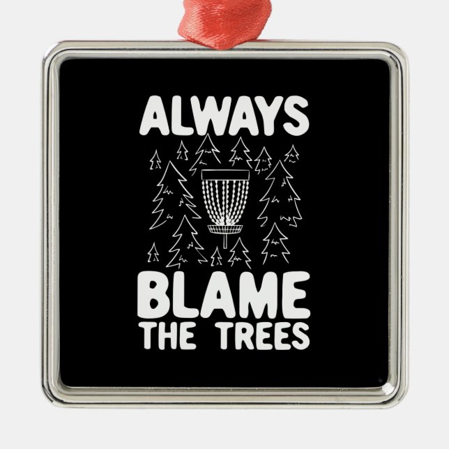 Ornement Carré Argenté Poison de Disc Golf Disc Basket (Devant)