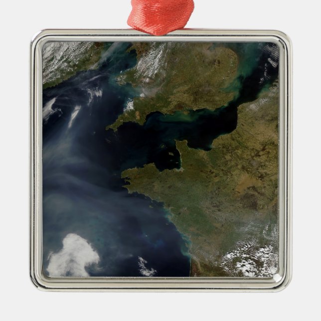 Ornement Carré Argenté Pollution en France (Devant)