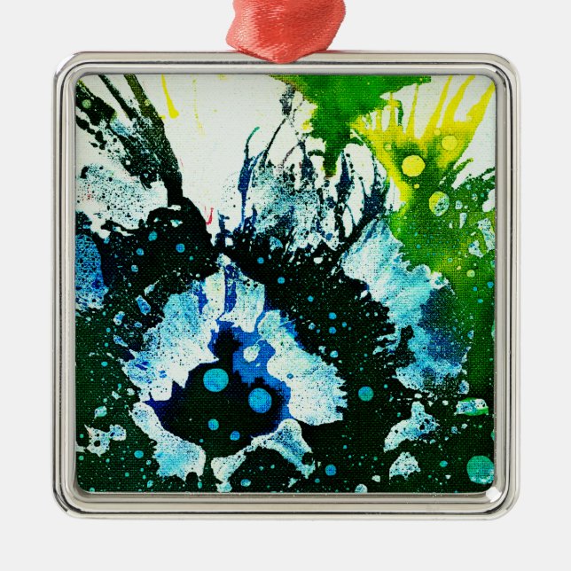 Ornement Carré Argenté Polychromoptique #2C par Michael Moffa (Devant)