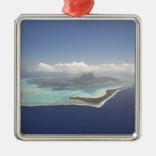 Ornement Carré Argenté Polynésie française, Tahiti, Bora Bora. L'