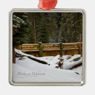 Ornement Carré Argenté Pont à Wuksachi