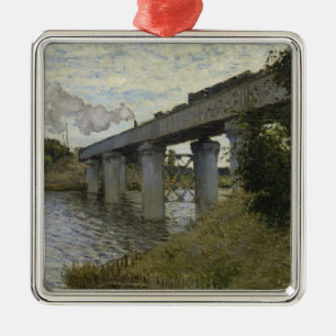 Ornement Carré Argenté Pont ferroviaire à Argenteuil (Chemin de fer) (par