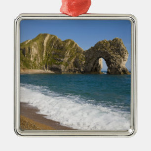 Ornement Carré Argenté Porte de Durdle, crique de Lulworth, côte jurassiq