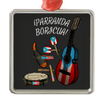 Portoricain Drapeau Parranda T-Shirt Boricua