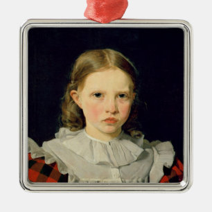 Ornement Carré Argenté Portrait d'Adolphine Kobke le 19 juin 1832