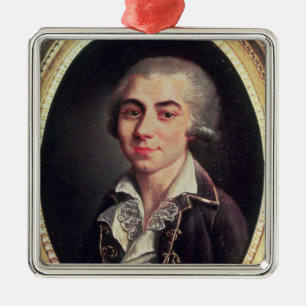 Ornement Carré Argenté Portrait d'André Chenier