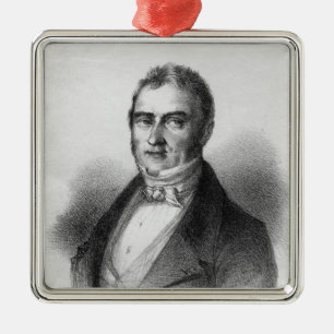 Ornement Carré Argenté Portrait de Jacques Laffitte
