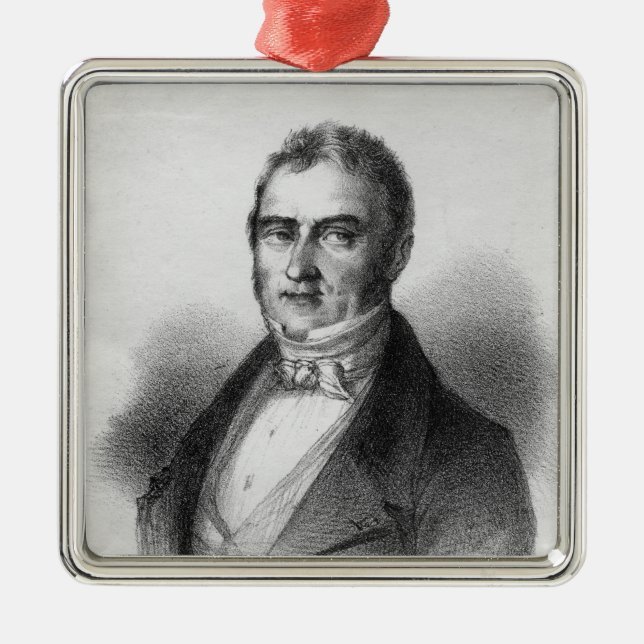 Ornement Carré Argenté Portrait de Jacques Laffitte (Devant)