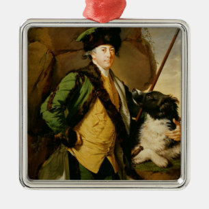 Ornement Carré Argenté Portrait de John Whetham de Kirklington (1731-81)