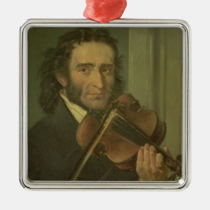 Ornement Carré Argenté Portrait de Niccolo Paganini