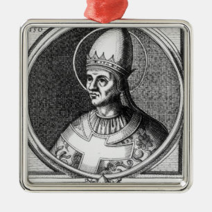 Ornement Carré Argenté Portrait de pape Gregory VII