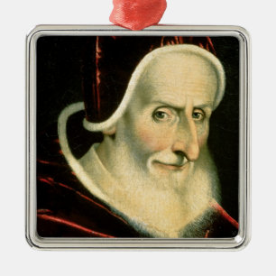 Ornement Carré Argenté Portrait de pape Pius V   1576-80