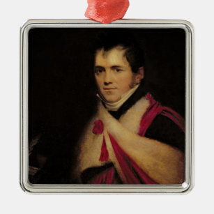 Ornement Carré Argenté Portrait de Rev. Edouard Daniel Clarke c.1822