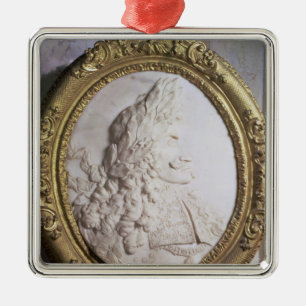 Ornement Carré Argenté Portrait de soulagement de Leopold I par le