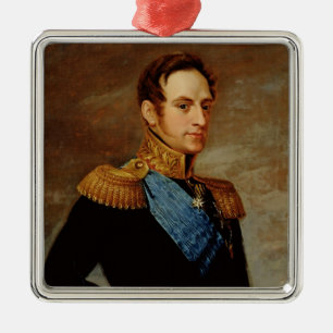 Ornement Carré Argenté Portrait de tsar Nicholas I 1826