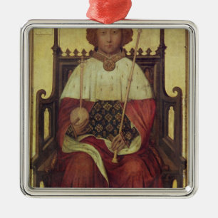 Ornement Carré Argenté Portrait Richard II 'Westminster Portrait