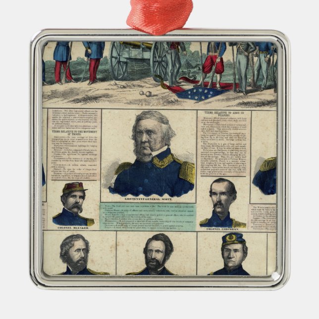 Ornement Carré Argenté Portraits militaires (Devant)