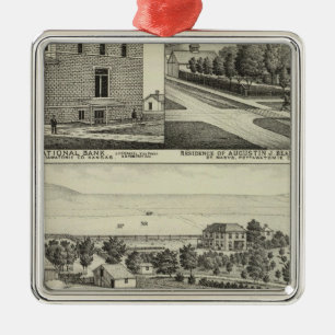 Ornement Carré Argenté Pottawatomie, le Kansas