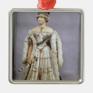 Ornement Carré Argenté Poupée de la Reine Victoria