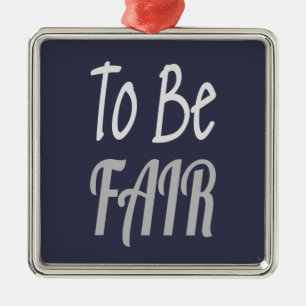 Ornement Carré Argenté Pour être juste Lettre Kenny