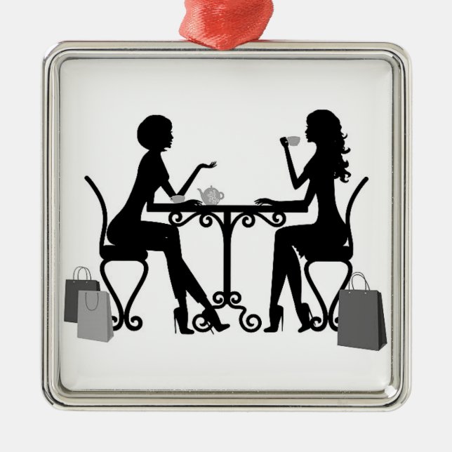 ORNEMENT CARRÉ ARGENTÉ POUR MON ***MEILLEUR AMI*** OU ***SOEUR*** (Devant)