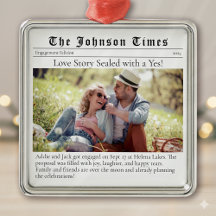 Premier Noël engagé | Faire-part fiançailles