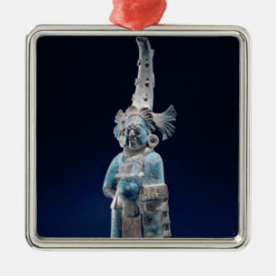 Ornement Carré Argenté Prêtre dans des robes longues cérémonieuses, île