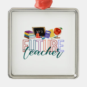 Ornement Carré Argenté Professeur futur