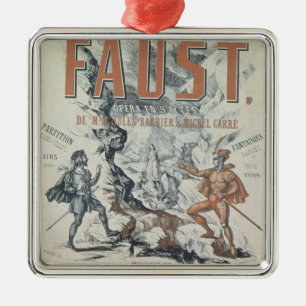 Ornement Carré Argenté Publicité par affichage 'Faust