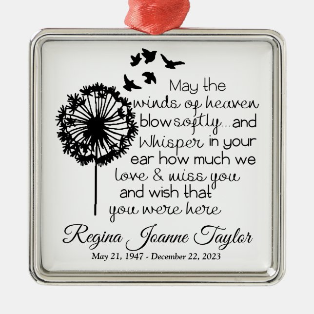 Ornement Carré Argenté Puisse les vents de l'ornement commémoratif du Cie (Devant)