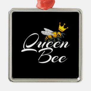 Ornement Carré Argenté Queen Bee   Cadeau Pour Femmes   Cadeaux de gardie