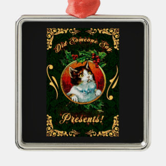 Ornement Carré Argenté Quelqu'Un A-T-Il Dit Des Présentations ?