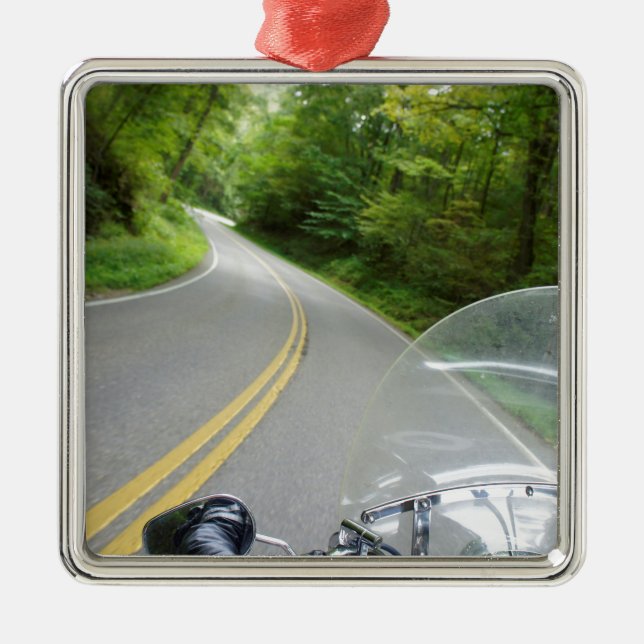 Ornement Carré Argenté Queue du dragon (Devant)