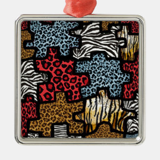 Ornement Carré Argenté RAB Rockabilly Poster de animal Puzzle