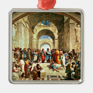 Ornement Carré Argenté Raphael - École d'Athènes