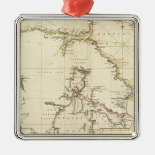 Ornement Carré Argenté Régions arctiques