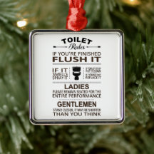 Règles de toilettes drôles Humour de salle de bain