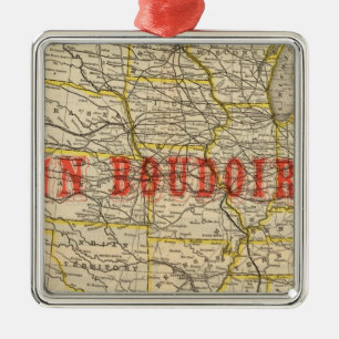 Ornement Carré Argenté Reine et itinéraire en croissant 2