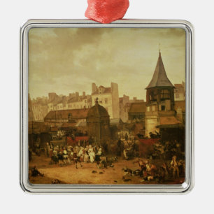 Ornement Carré Argenté Réjouissance chez Les Halles