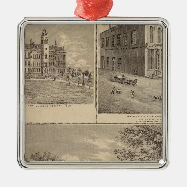 Ornement Carré Argenté Résidence, West Liberty College (Devant)