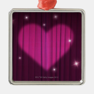 Ornement Carré Argenté Rideau en étape