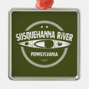 Ornement Carré Argenté Rivière Susquehanna, Pennsylvanie