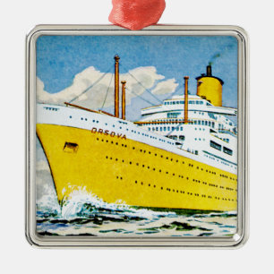 Ornement Carré Argenté RMS Orsova en mer