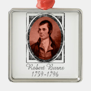 Ornement Carré Argenté Robert Burns