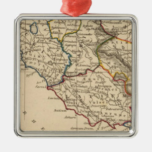 Ornement Carré Argenté Rome 3